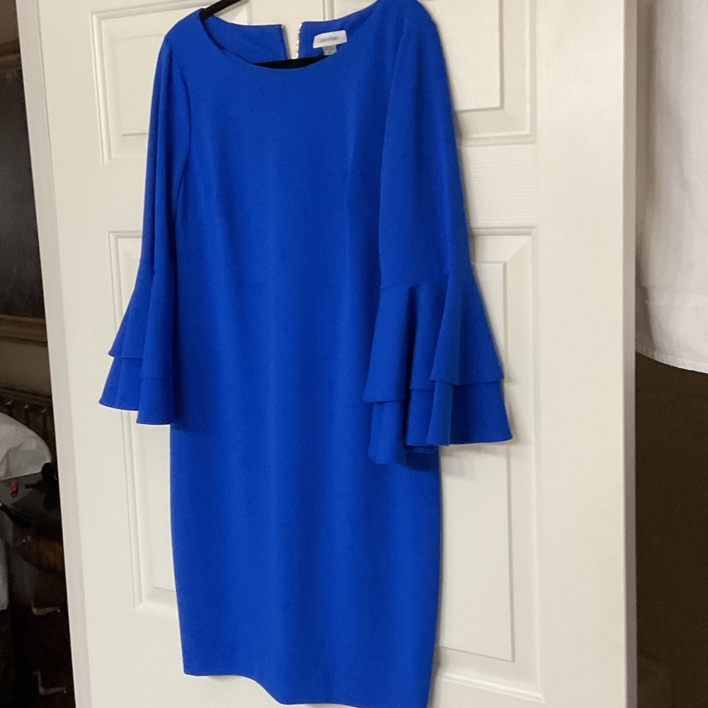 Calvin Klein Royal Blue Long Sleeve Dress